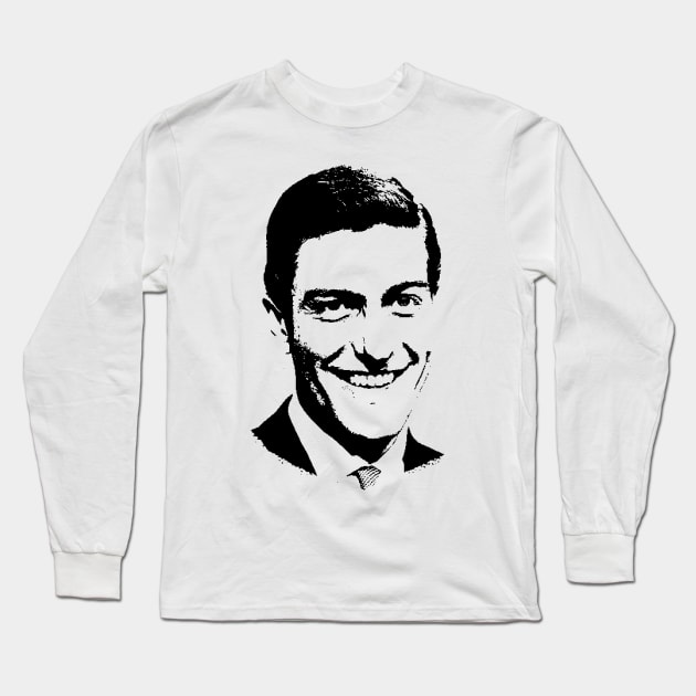 Dick Van Dyke Pop Art Portrait Long Sleeve T-Shirt by phatvo